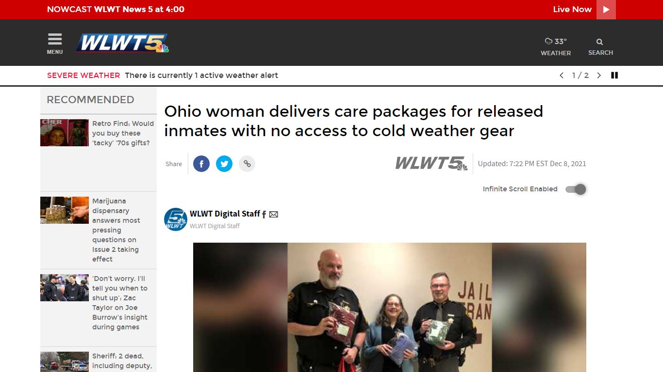 Ohio woman delivers care packages for released inmates - WLWT